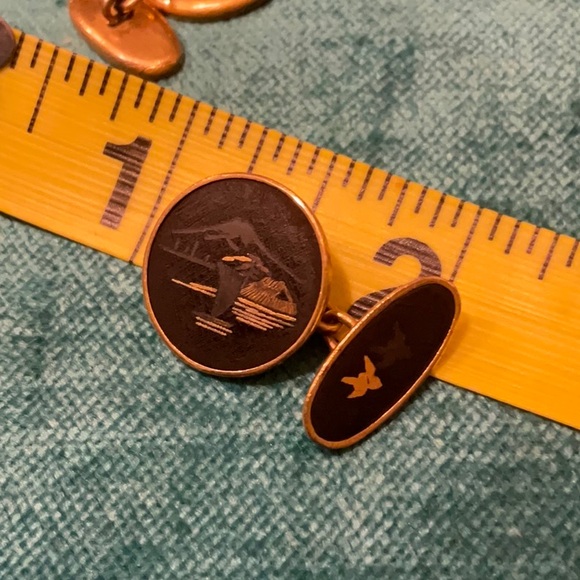 Vintage cufflinks: Mount Fuji - Picture 6 of 7